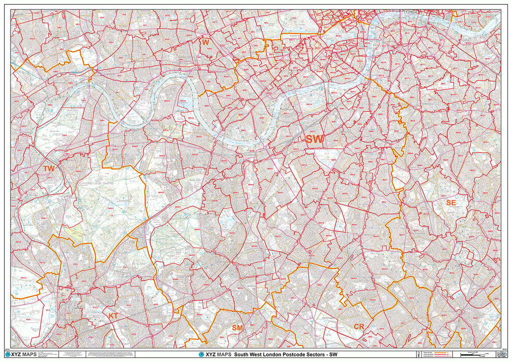 SW Postcode Area Map – Map Logic