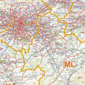 Glasgow Area of the Southern Scotland Postcode District Map