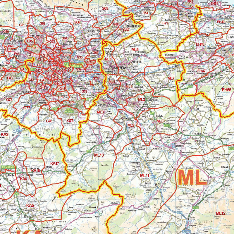South Scotland Postcode District Map GIF or PDF Download (D5) – Map Logic