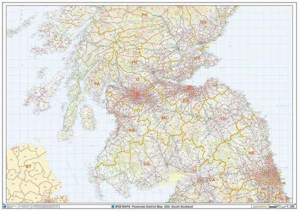 Scotland Postcode District Map GIF or PDF Download (D10) – Map Logic