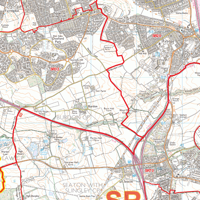 Sunderland Postcode Map (SR) Map Logic