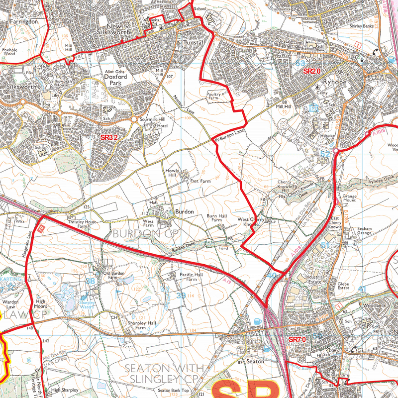 Sr8 Postcode Sunderland Postcode Map (SR) – Map Logic