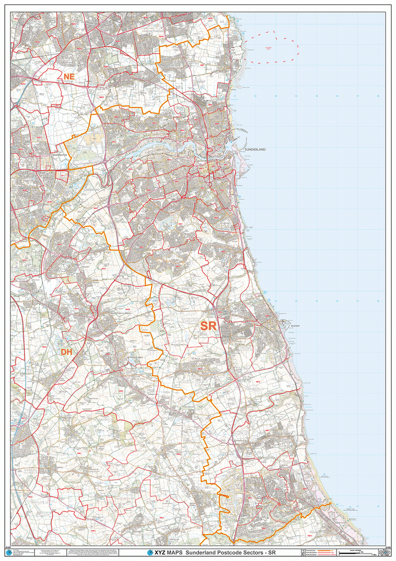 Sunderland Postcode Map