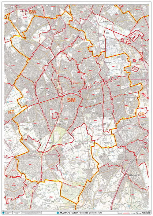 Sutton Postcode Map