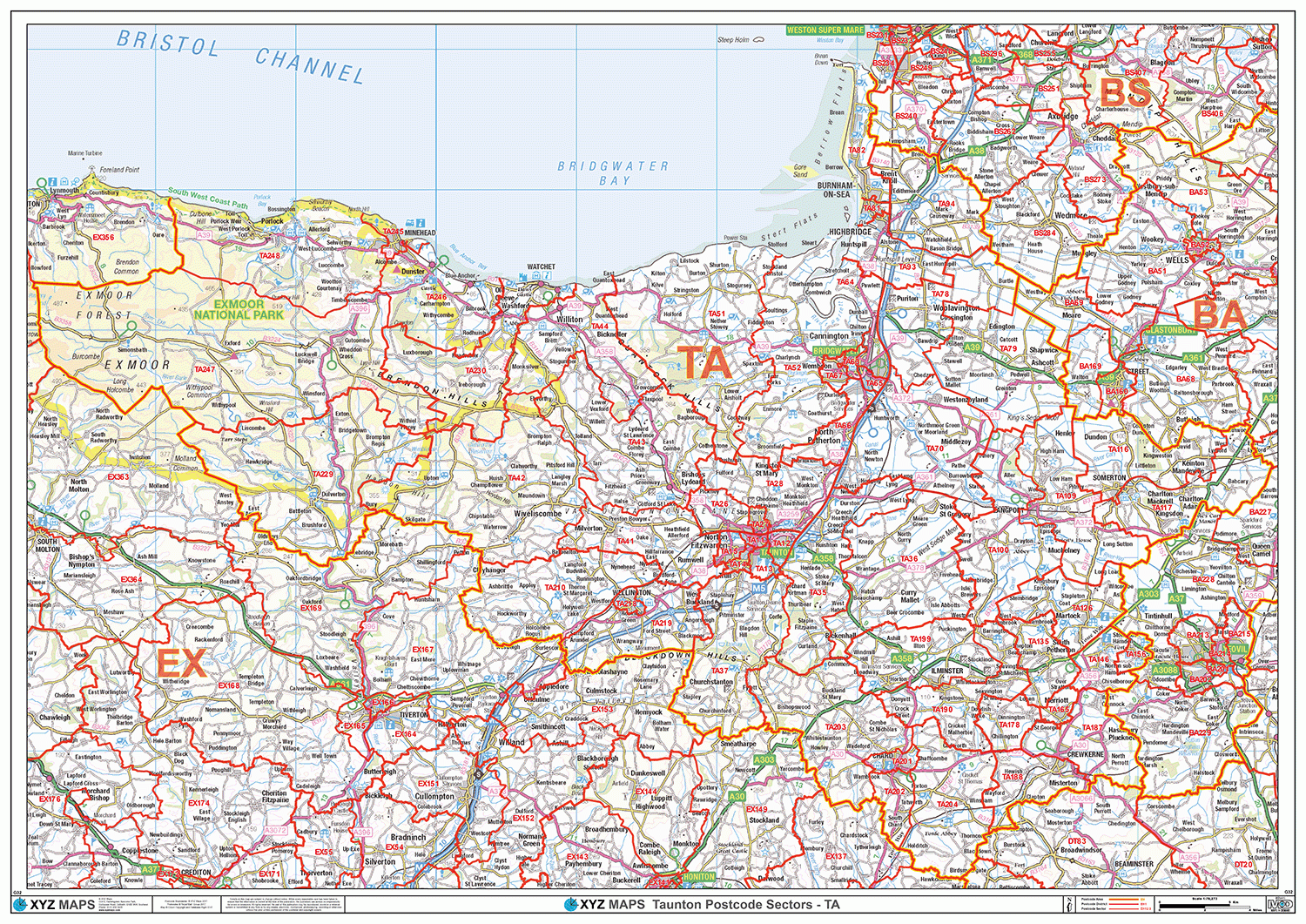 Maps For Ta Postcode Taunton Postcode Map (TA) – Map Logic