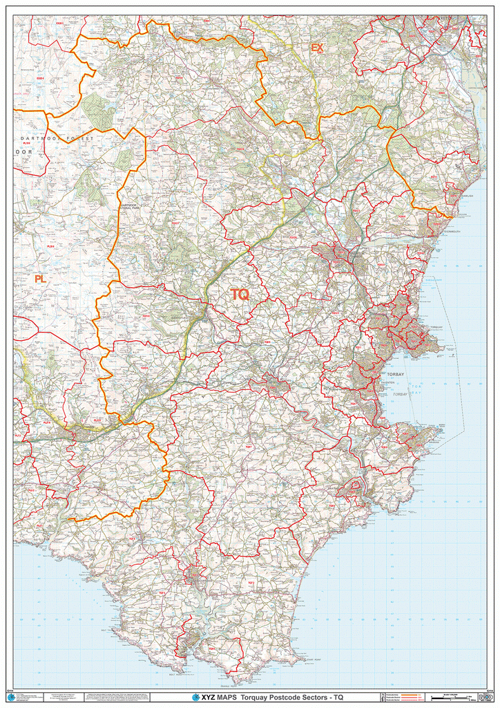 Torquay Postcode Map (TQ) – Map Logic