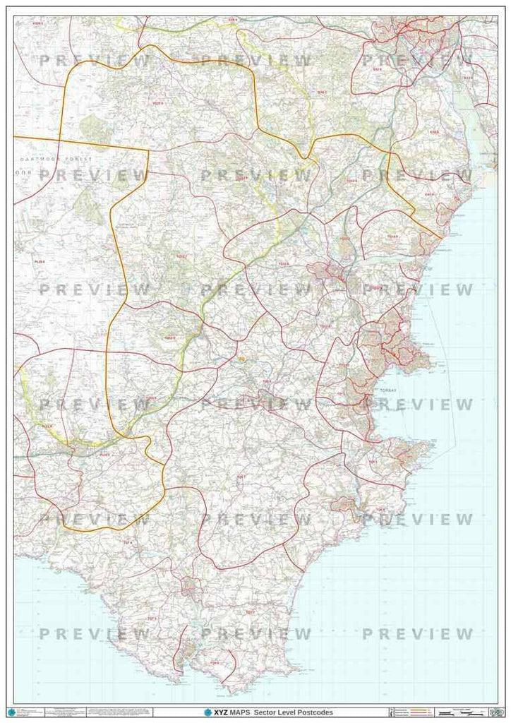 Torlundy Postcode TQ Postcode Map for the Torquay Postcode Area GIF or PDF Download – Map ...
