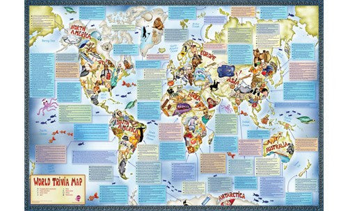 Childrens Illustrated Trivia World Map