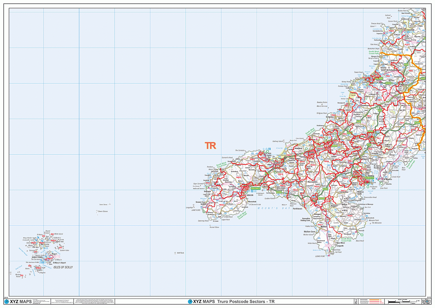 Tr Postcode Truro Postcode Map (TR) – Map Logic