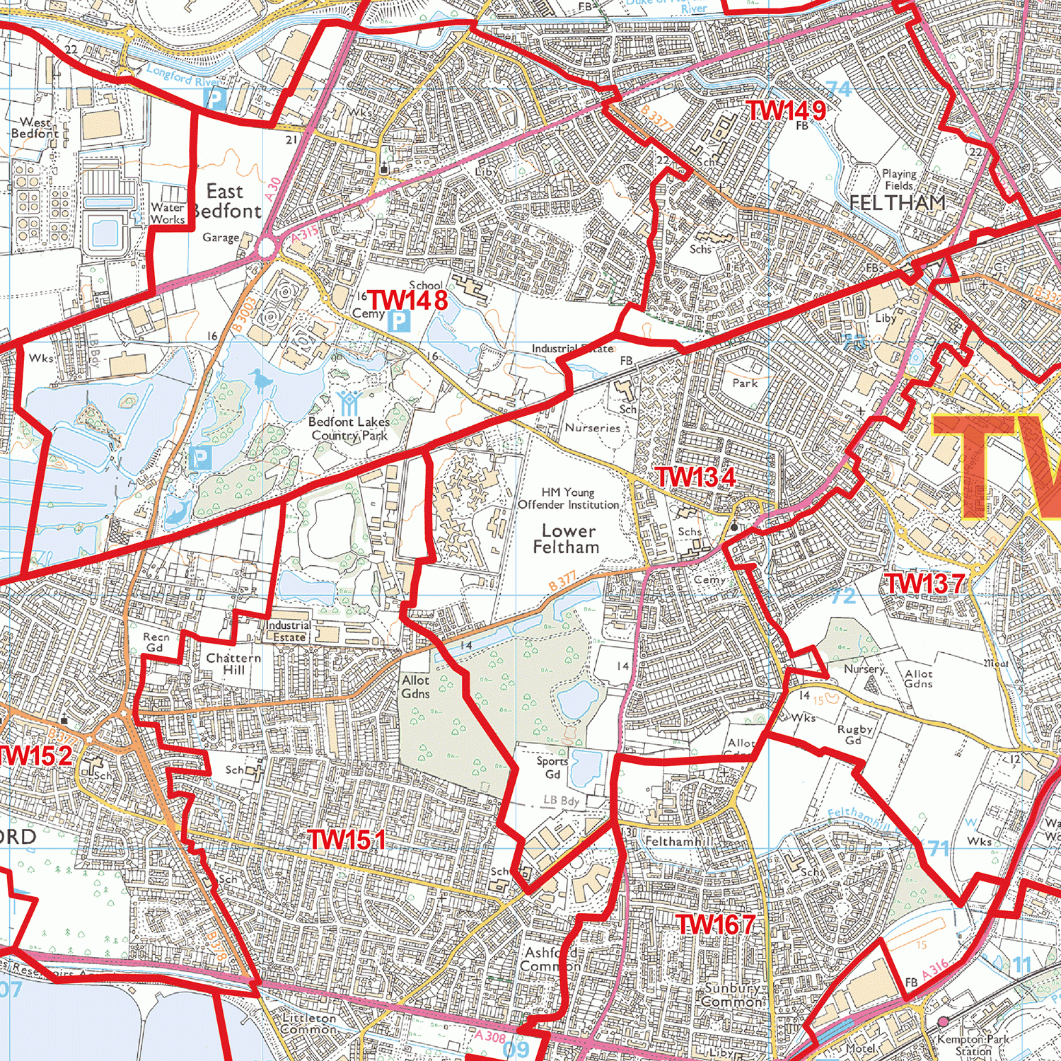 Tottenham Postcode Twickenham Postcode Map (TW) – Map Logic