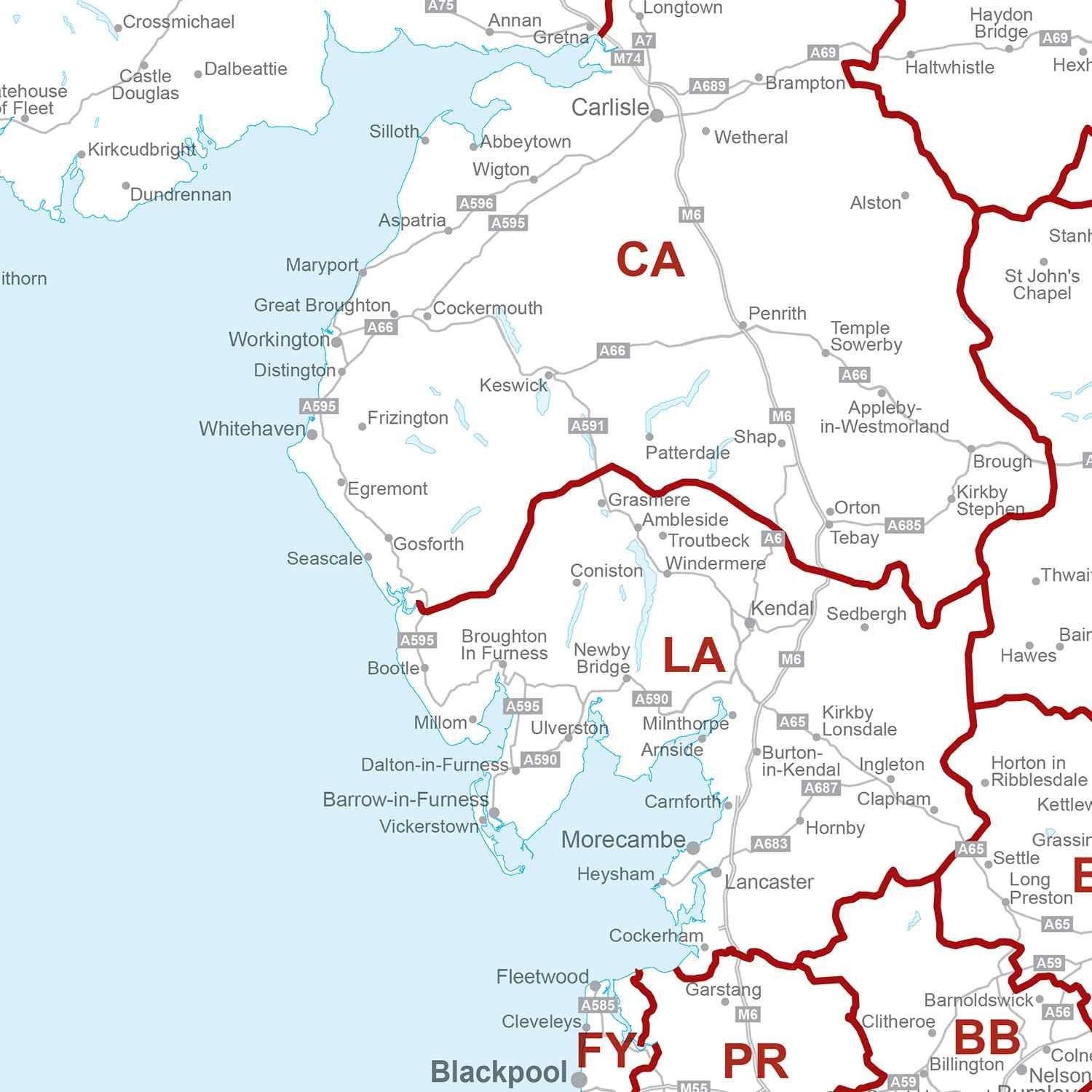 Postcode Masps UK Postcode Area Map – Map Logic