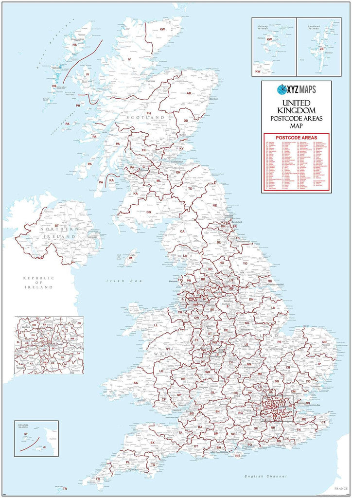 UK Postcode Area Map – Map Logic