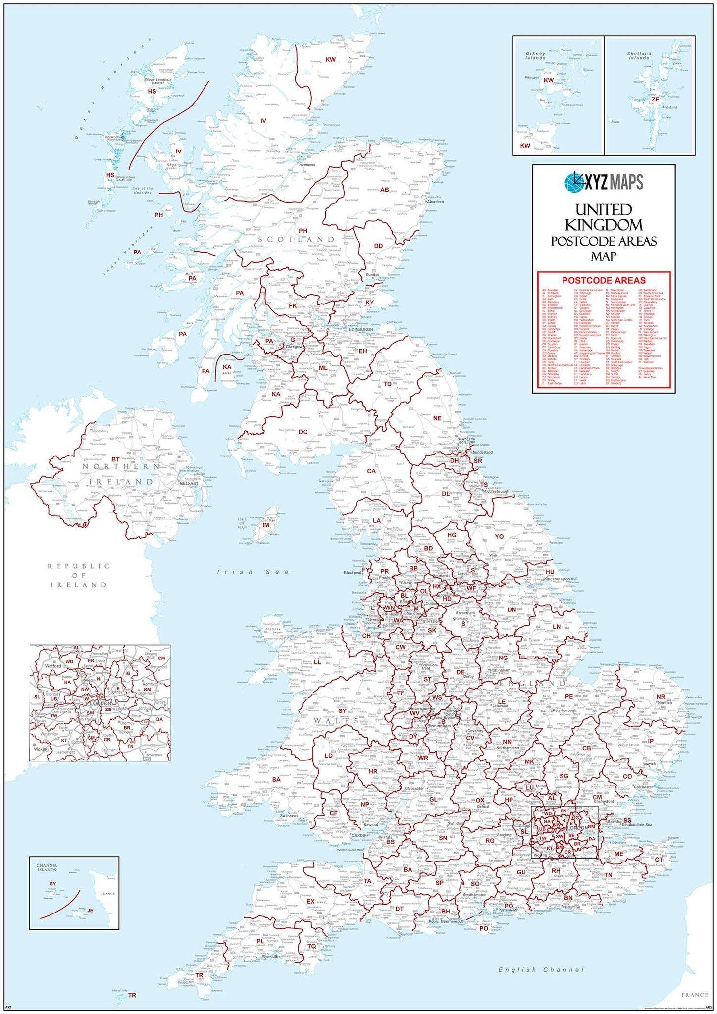 UK Postcode Area Map – Map Logic
