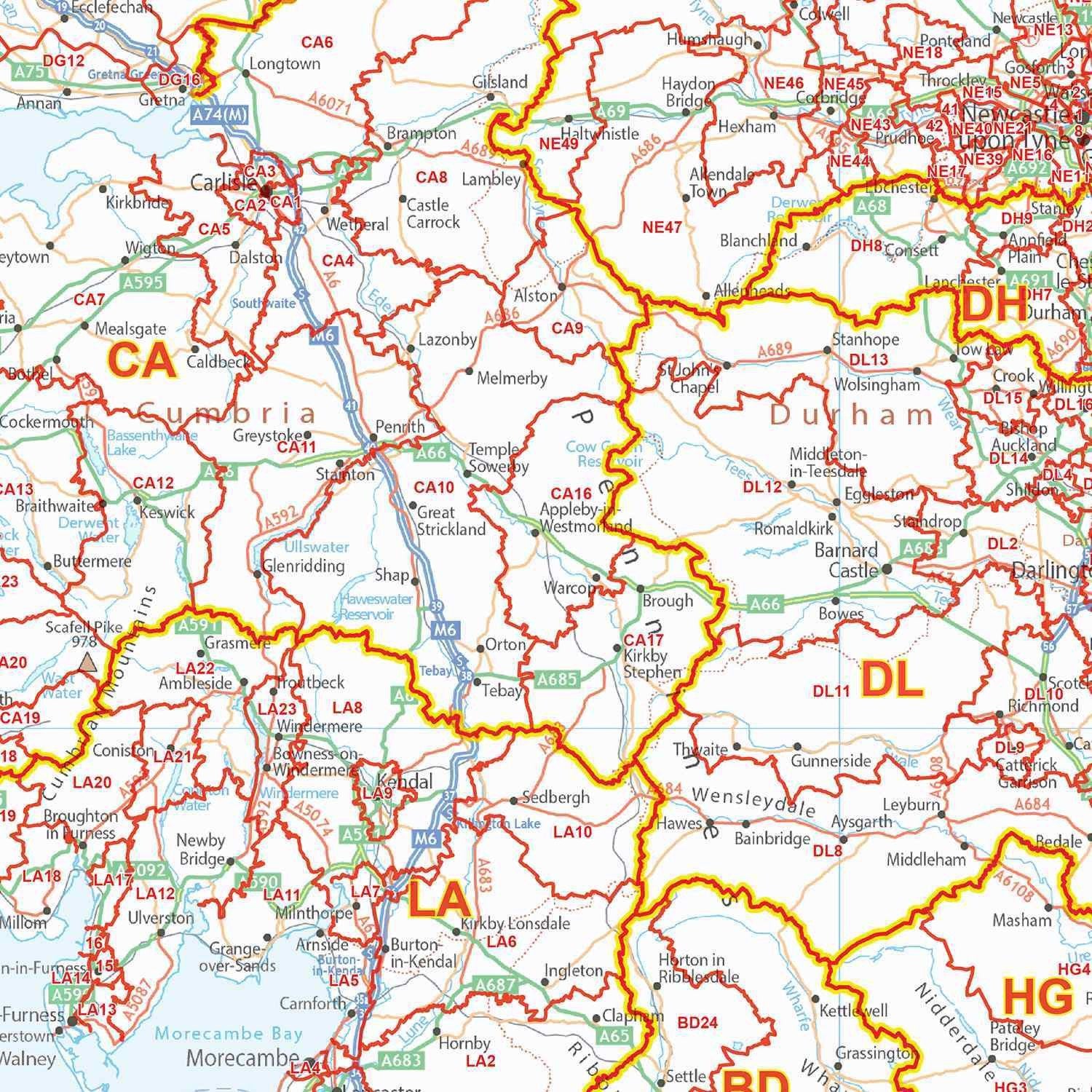 Uk Ld Postcode Area Map.pdf Uk Laminated Postcode District Map