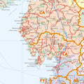 Cumbria Area of the UK Postcode District Map With County Shading