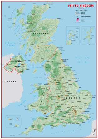 The Physical UK Wall Map