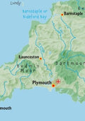 Plymouth on the UK Wall Map