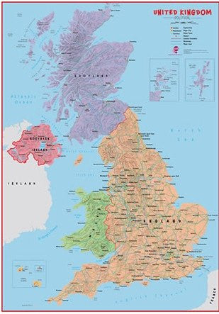 UK Wall Map (Political)