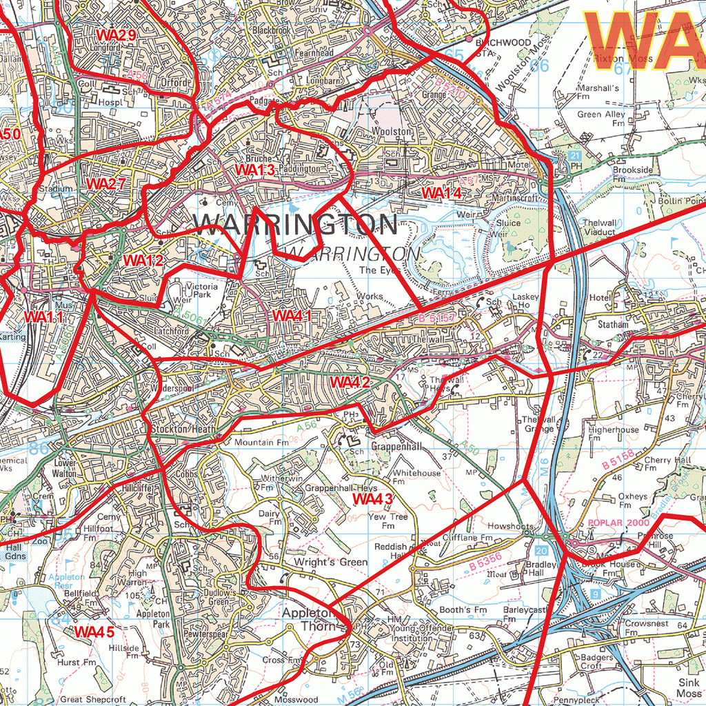 Warrington Postcode Map (WA) – Map Logic