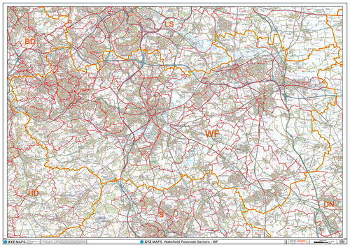 Wakefield Postcode Maps for the WF Postcode Area | Map Logic