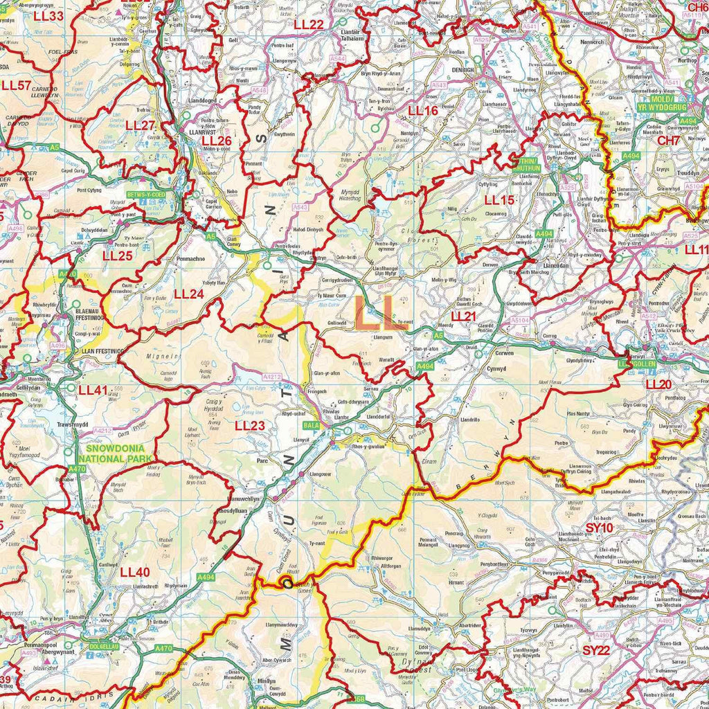 Welshpool Postcode Wales Postcode District Map (D3) – Map Logic