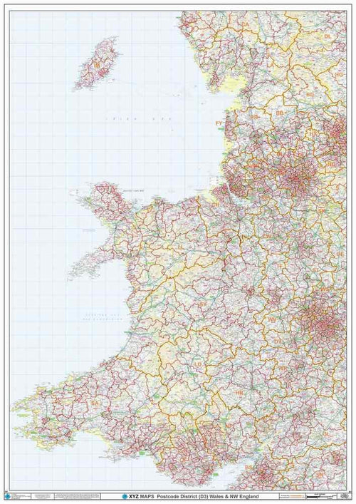 Wales Postcode District Map Sheet