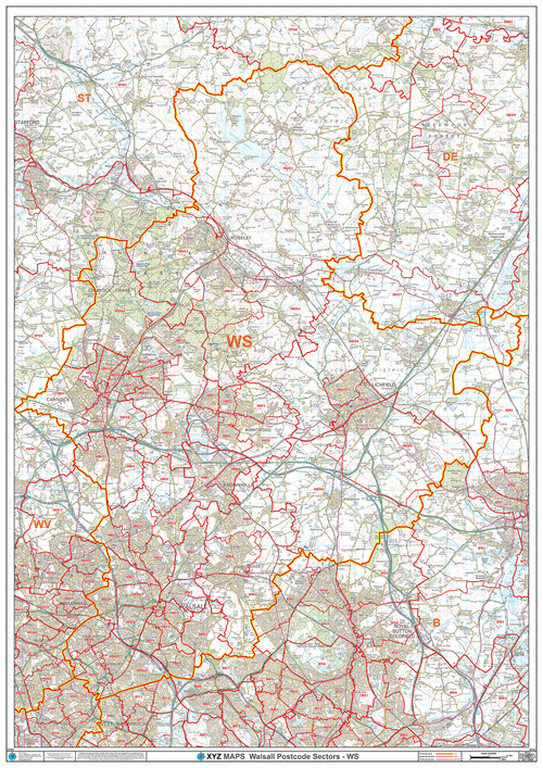 Walsall Postcode Map