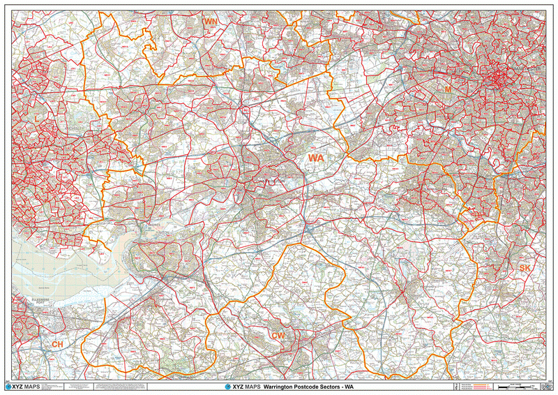 Warrington Postcode Map