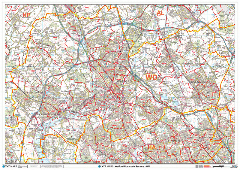 Watford Postcode Map