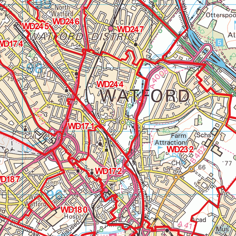 Watford Postcode Map (WD) – Map Logic