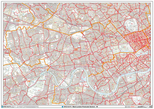 West London Postcode Map (W)