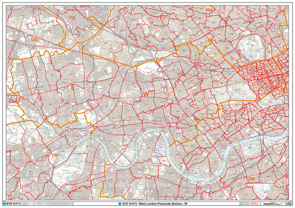 London Postcode Map for the SE Postcode Area GIF or PDF Download – Map ...