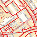 WC Postcode Area Map Detail