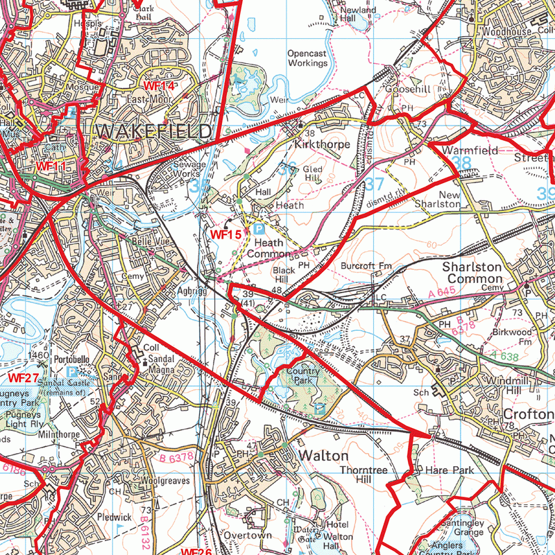 Wakefield Postcode Map (WF) – Map Logic