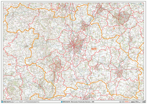 Postcode Wall Maps for the UK – Map Logic