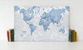 World Is Art Wall Canvas - Blue